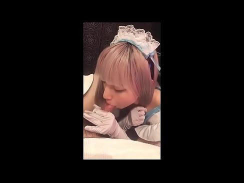❤️ 日本偶像[mayuka]，法国女仆装，第一部分，口交和用乳液打飞机 ❤❌ Fucking video❤